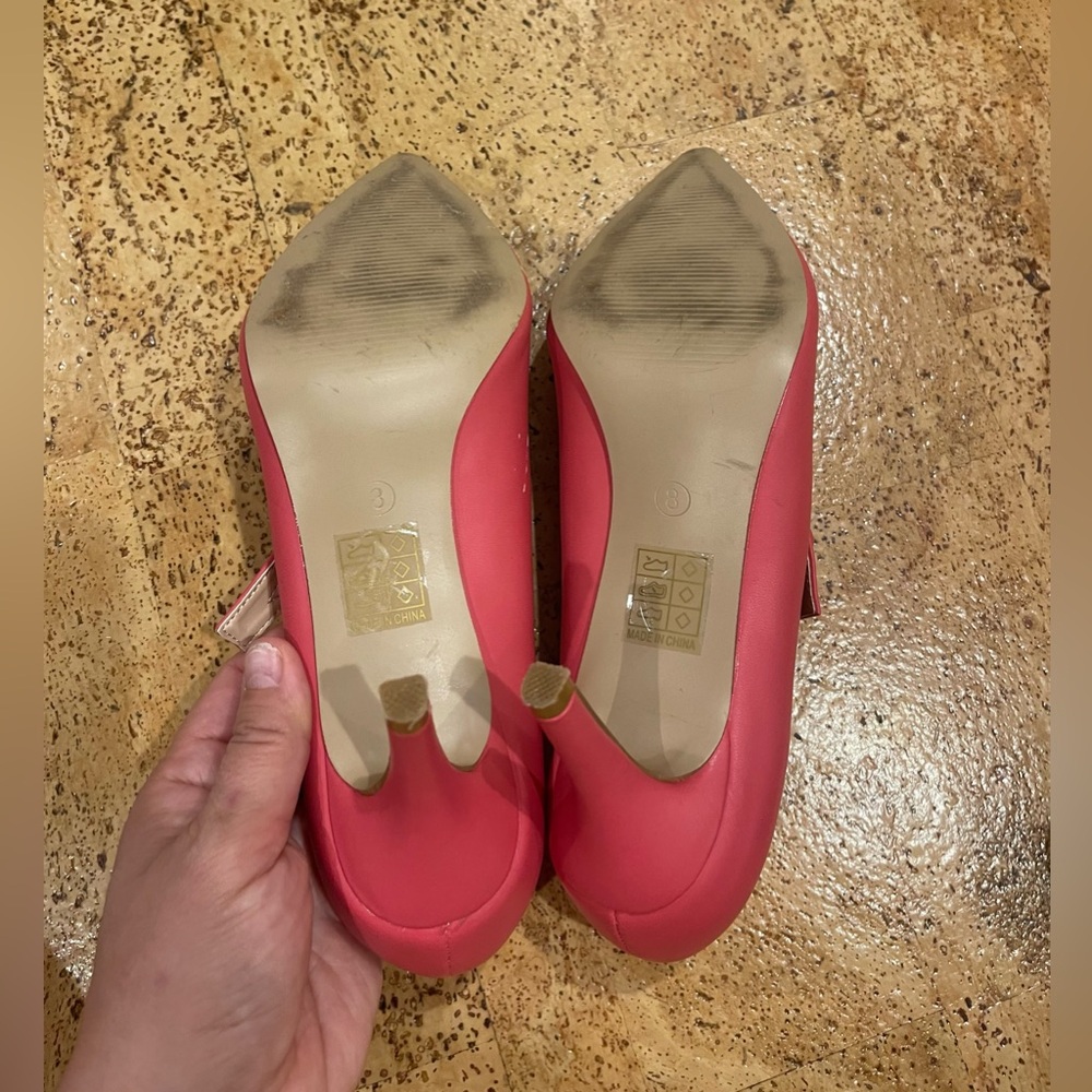 JOURNEE COLLECTION WOMENS SIDNEY PUMP Coral Size 8 - Picture 8 of 16